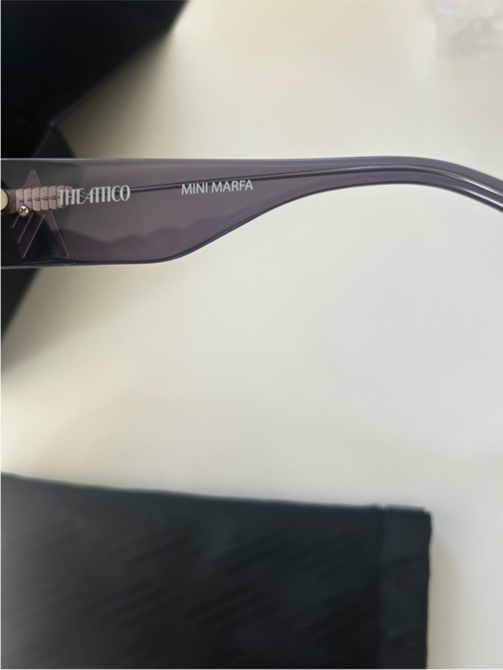 NIB • The Attico mini marfa rectangular purple sunglasses - Picture 7 of 13